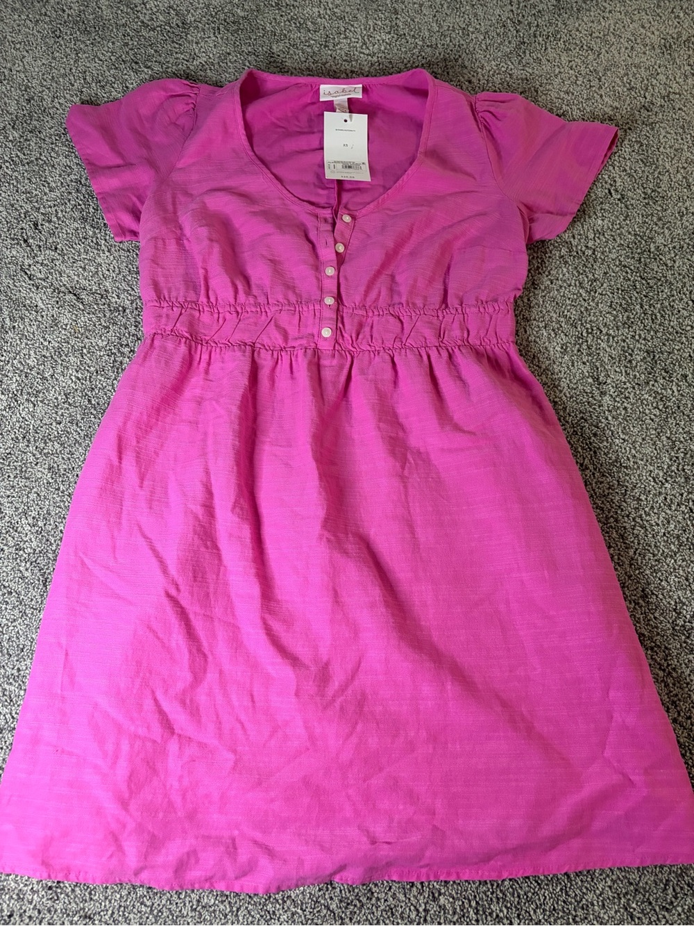 NWT Isabel Ingrid for Target Maternity Bright Pink Swim Cover Up Dress Size XS